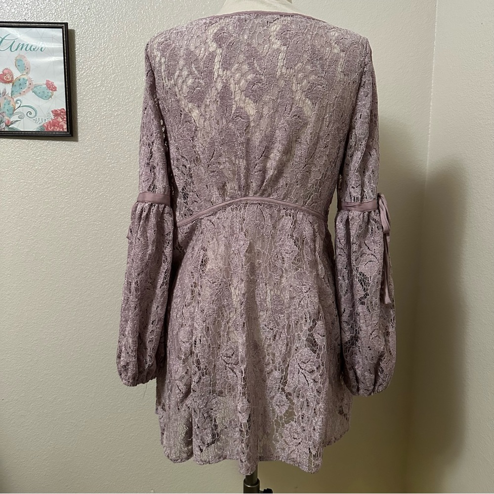 Free People‎ Ruby Lace Mini Dress Sz M - Picture 3 of 11